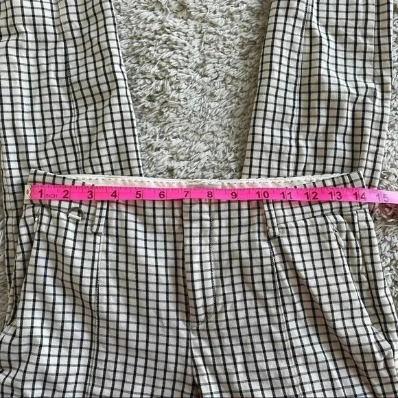 Anthropologie Essential Slim Pants Black White Pleated Classic Stretch - Picture 11 of 11